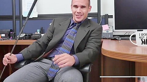 Queer hardcore threesome with white hunks and studs at the office