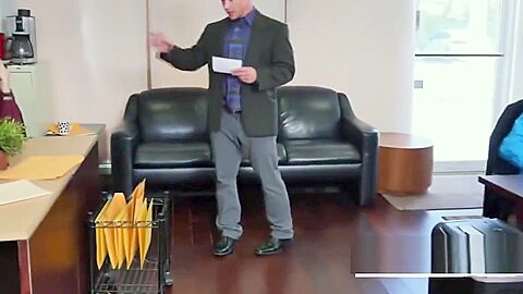 Queer hardcore threesome with white hunks and studs at the office