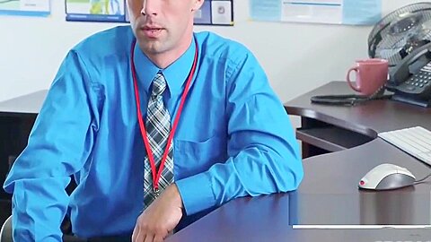 Queer hardcore threesome with white hunks and studs at the office