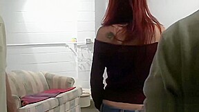Raunchy Redhead Tabatha Has Her Face Jizzed