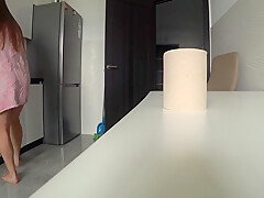 Real Cheating Wife And Husbands Friend Fuck In The Kitchen Home Alone 11 Min
