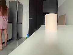 Real Cheating Wife And Husbands Friend Fuck In The Kitchen Home Alone 11 Min
