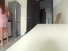 Real Cheating Wife And Husbands Friend Fuck In The Kitchen Home Alone 11 Min
