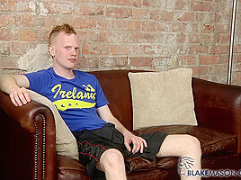 Red Head Jacks His Uncut Cock - Ashley Hayes