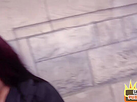 Redhead busty babe fucked in public outdoor by sex date