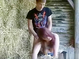 Redneck Farmer teen 18+ Fucks In The Hay