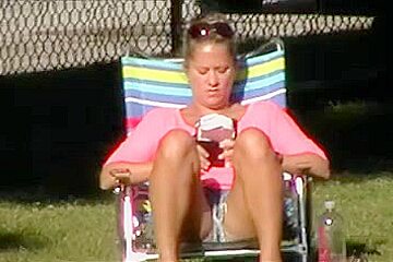 Relaxing in the park (Crotch Shots)