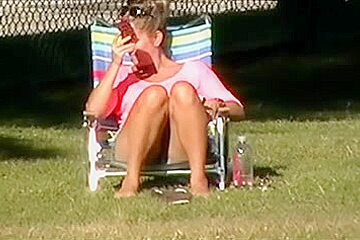 Relaxing in the park (Crotch Shots)