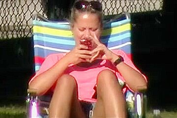 Relaxing in the park (Crotch Shots)