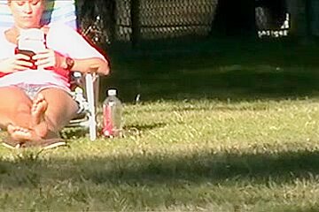 Relaxing in the park (Crotch Shots)