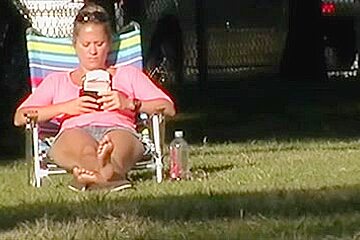 Relaxing in the park (Crotch Shots)