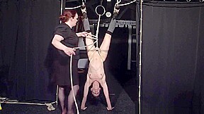 Restrained bondage babe Elise Graves lesbian damsel in and japan