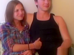 Retro teenager 18+ spitroasted in threeway