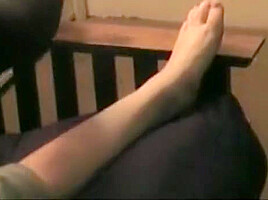 Riley - Thick paraplegic putting on nylons and transfering