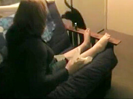 Riley - Thick paraplegic putting on nylons and transfering