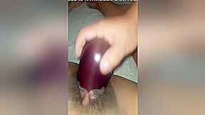 Rosni Is Fingering & Inserting Brinjal In Her Hot Pussy