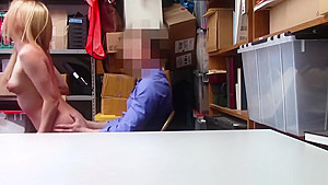 Round ass teen 18+ got penetrated on the office desk