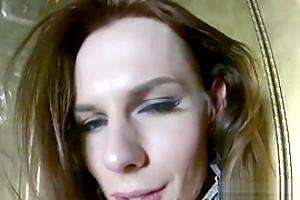 Russian Trans Beauty Strokes Her Cock