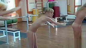 Russian/Ukraineian nude girls exercise