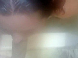 Sexy BBW Pisses in the Shower, Gets Facialized