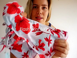Sexy Fit Big Ass Girl Tries On Bikinis
