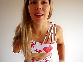 Sexy Fit Big Ass Girl Tries On Bikinis
