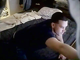 Sexy Guy Jerking Off In His Room