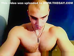 Sexy Muscle Boy Jerking Off