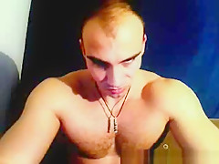Sexy Muscle Boy Jerking Off
