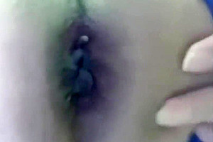 Sexy Trans Video Selfie While Playing Her Tight Ass