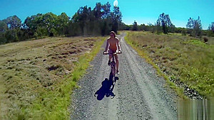 Sexy girl amazing nude bike ride