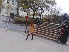 Sexy japanese girl in knee high boots