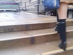Sexy japanese girl in knee high boots