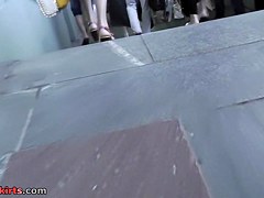 Sexy leopard summer suit upskirt video