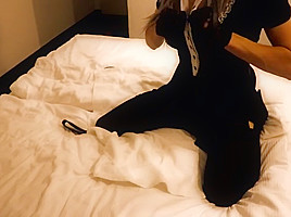 Sexy maid in her hotel room
