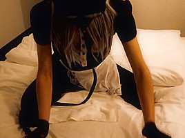 Sexy maid in her hotel room