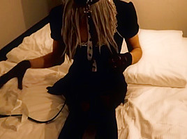 Sexy maid in her hotel room