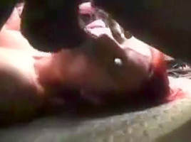 Sexy redheaded bitch group fucked and swallows cumshots