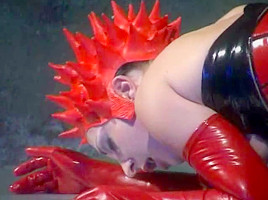 Shaved Latex Fisting