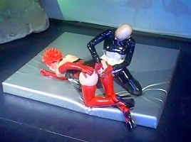 Shaved Latex Fisting