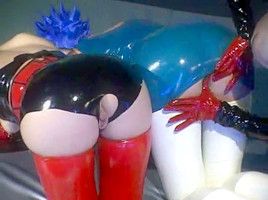 Shaved Latex Fisting
