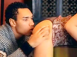 She Lean On The Table And Her Boyfriend Lick Her