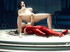 She loves being a secret slut Sci-fi female android fucks hard a busty woman