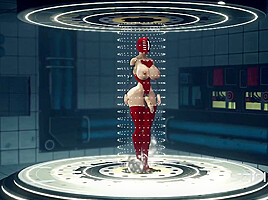 She loves being a secret slut Sci-fi female android fucks hard a busty woman