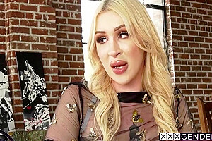 Shemale Fucked Perverted Big Tits Tranny Friend Angelina Please With Izzy Wilde