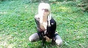 Shemale lola in the forest