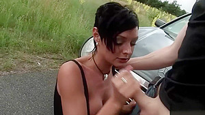 Short Haired Girl Gets Fucked Outdoors