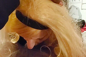 Sissy Crossdresser Annette Sucks And Gets Dildoed, Facial