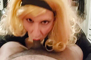 Sissy Crossdresser Annette Sucks And Gets Dildoed, Facial