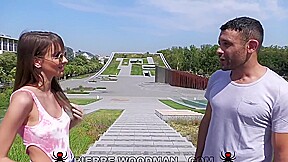 Skinny Chick Diligently Jumps On Dick During Casting - Lili Charmelle